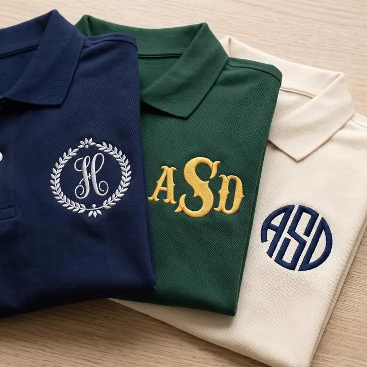 Custom embroidered corporate polo shirt with neat professional fit