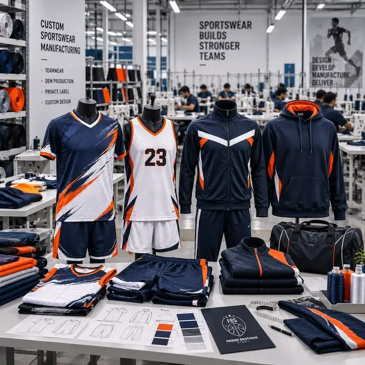 Custom team uniforms and performance sportswear for international sports brands