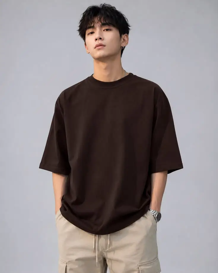 Heavyweight oversized T-shirt with drop shoulders and a boxy silhouette