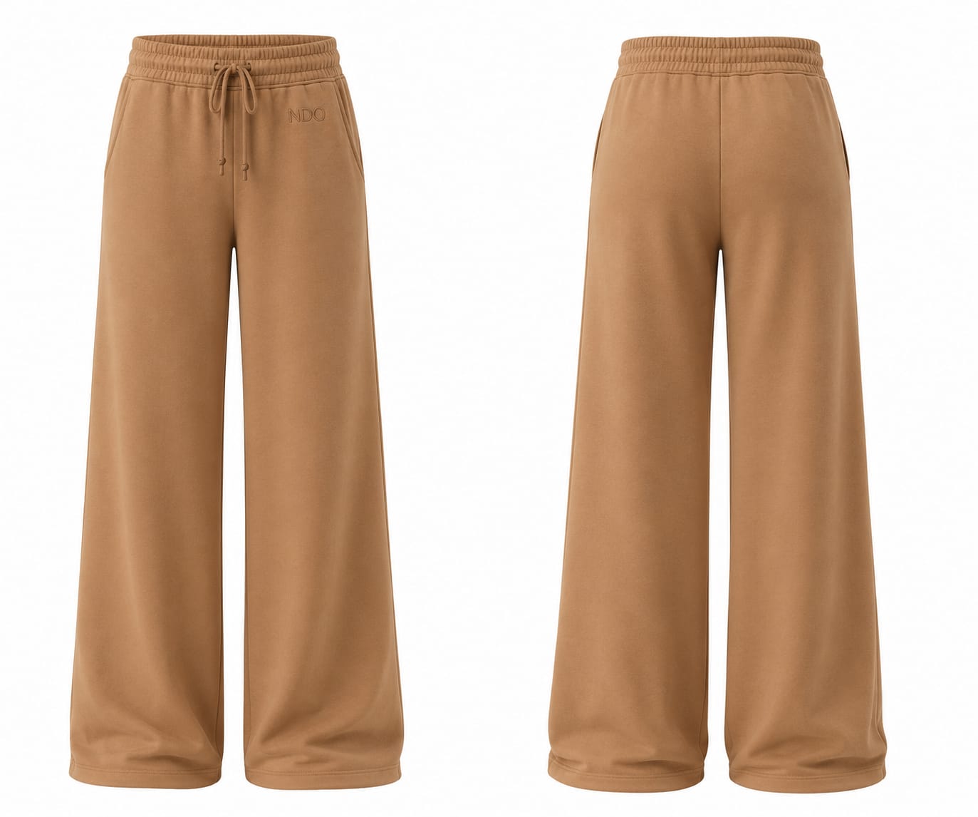 Custom joggers with embroidery drawcord hardware woven label hang tag and branded packaging