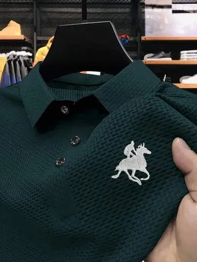 Lightweight performance knit fabric for custom golf and active polo shirts