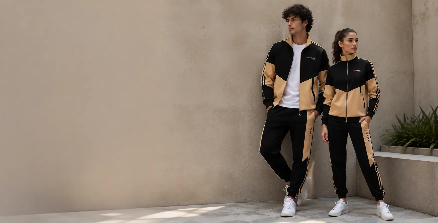 Custom tracksuit sets arranged for private label product development in Sialkot Pakistan