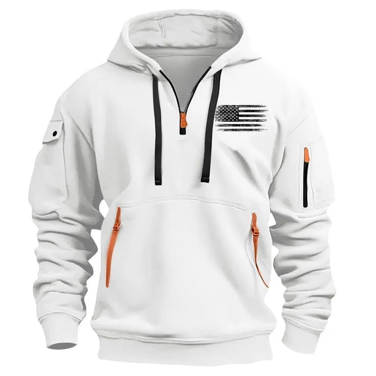 Custom quarter zip hoodie For Mens