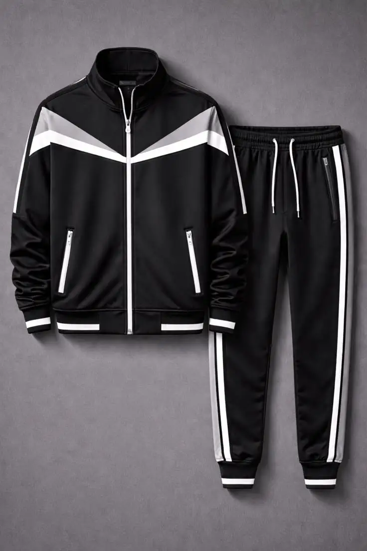 Lightweight custom performance tracksuit designed for training and warm-up use