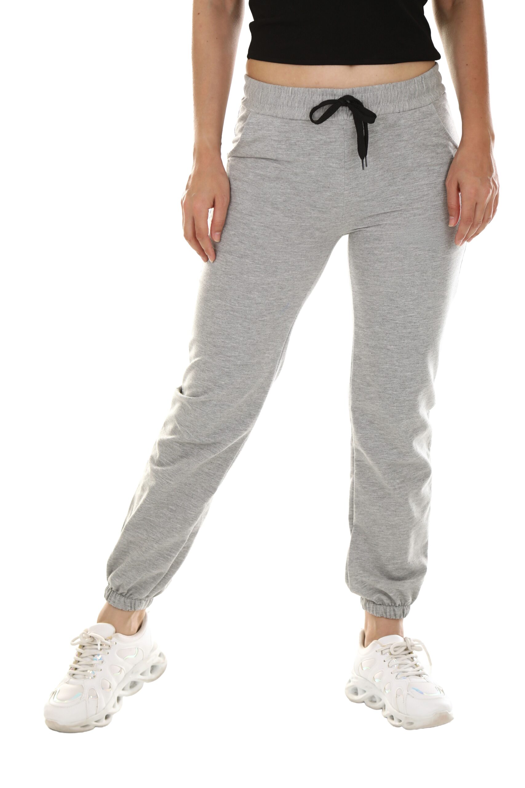 Slim tapered custom joggers with neat leg line and compact ankle finish