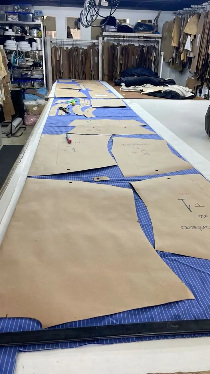 Fabric cutting preparation in garment manufacturing for bulk apparel production